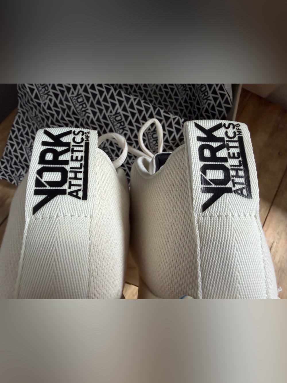York Athletics Women's Henry  Mid Canvas Cream Knit High-Top Athletic Sneaker - Picture 5 of 7